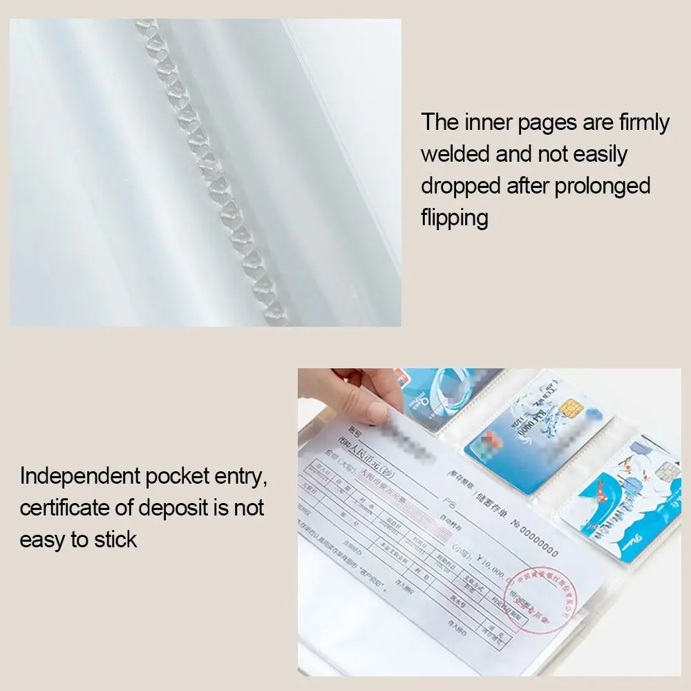 God of Wealth Bank Deposit Folder Waterproof Transparent Inner Page Deposit Collection Book Multifunctional Check Clip Storage