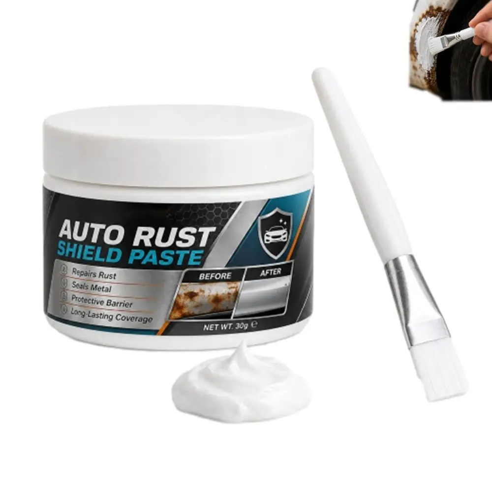 30g Car Anti-rust Paste Waterproof Anti-corrosion Auto Rust Shield Paste with Brush Car Metal Rust Repair Paste Car Accessories