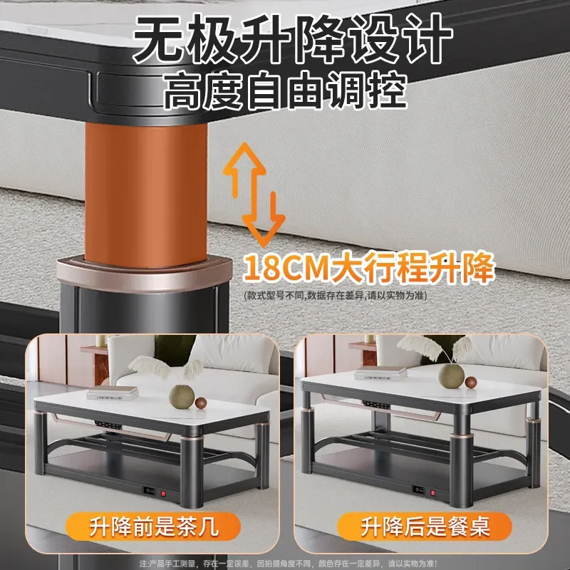 Electric Heating Coffee Table Lift Top Warmer for Living Room Household Electric Fire Table Heater 2026 New Model