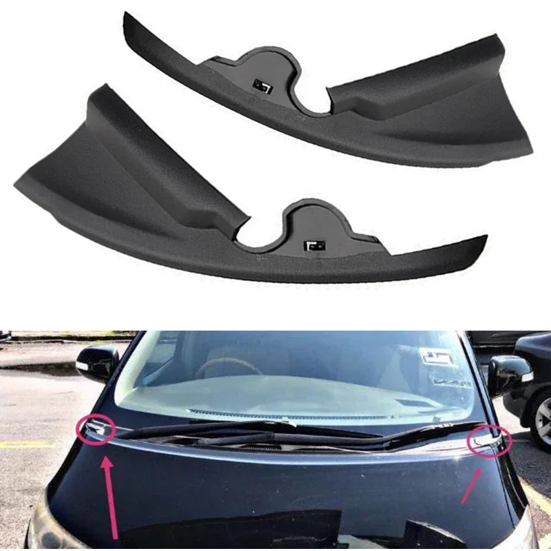 Pair Left Right Side Auto Front Fender to Cowl Side Seal Trim Cover Black Fits For 2006-2015 Toyota Previa Estima Tarago