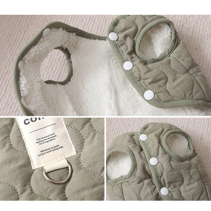 Thickened Warm Dog Coat Jacket Pet Dog Clothes for Small Medium Dogs Fleece Puppy Clothes Chihuahua Yorkshire Clothing image 4