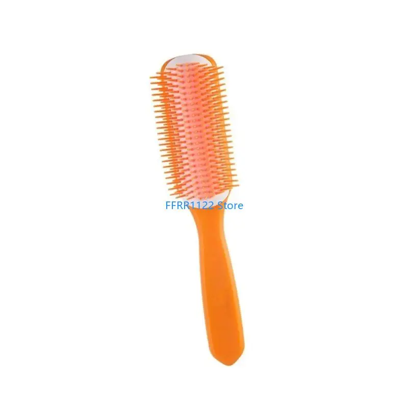 Y1UF 9 Row Nylon Hairbrush for Separating,Shaping,Blow Drying,Styling & Detangling