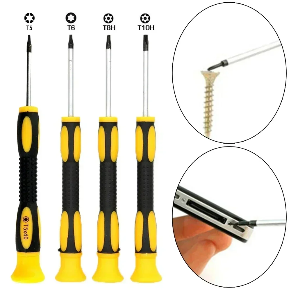 4pcs T5 T8H T10H Precision Screwdriver Security Tamper Proof Magnetic Screwdriver Bits For Xbox PS3 PS4 Phone Repair Tools