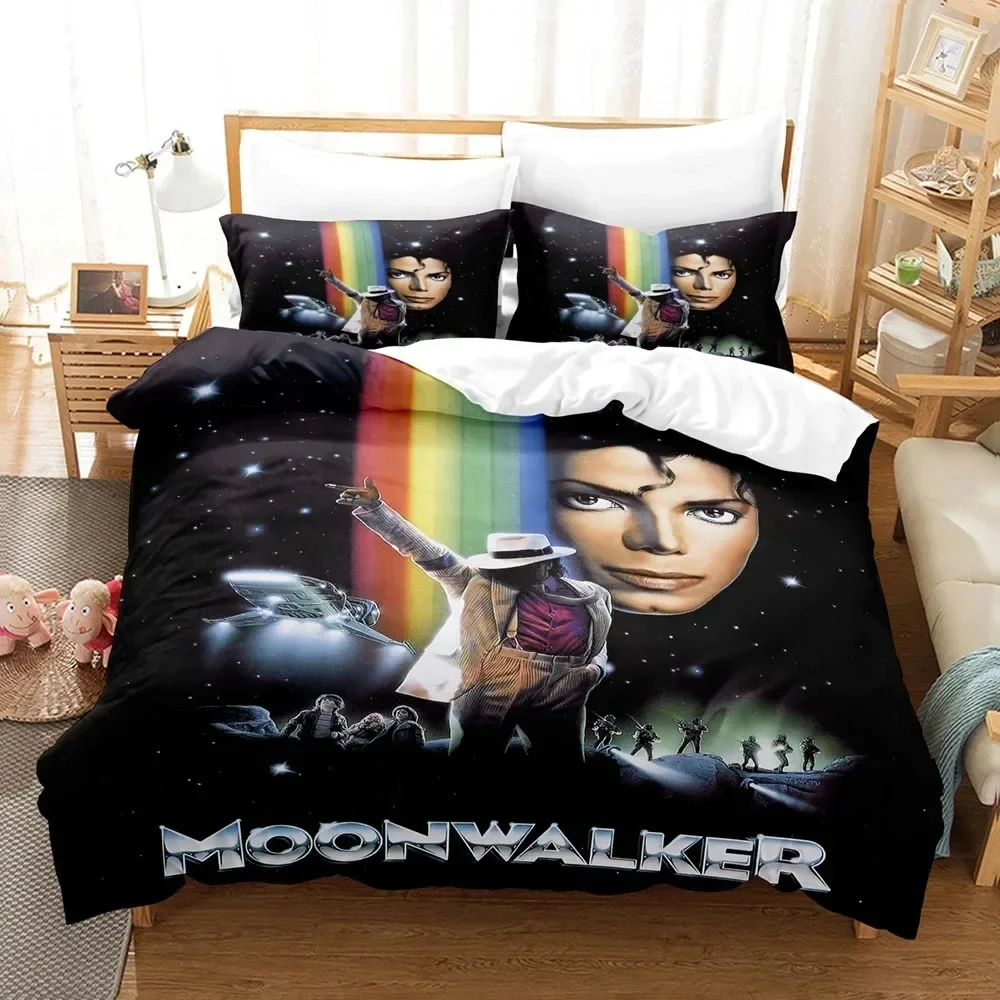 

3D Print Michael Jackson Bedding Set Duvet Cover Bed Set Quilt Cover Pillowcase Comforter king Queen Boys Adult Bedding Set