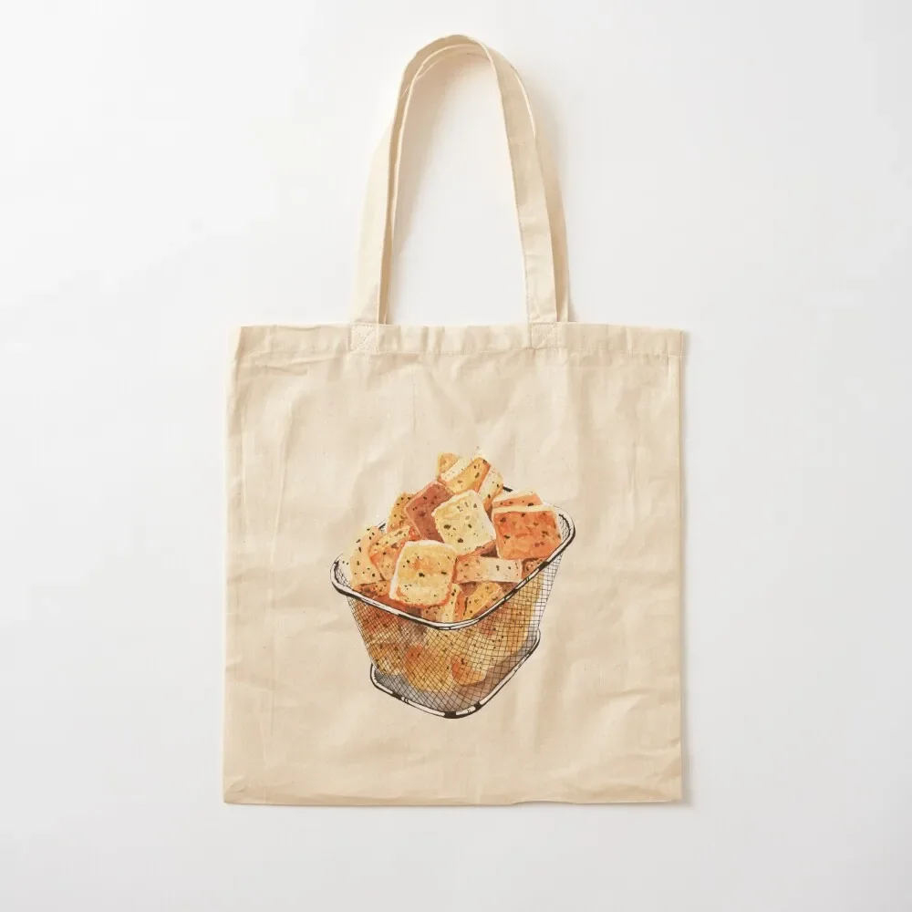 

Crunchy Garlic Croutons Tote Bag tote bags cloth bags shopping bags foldable woman 2025 supermarket folding bag Bag