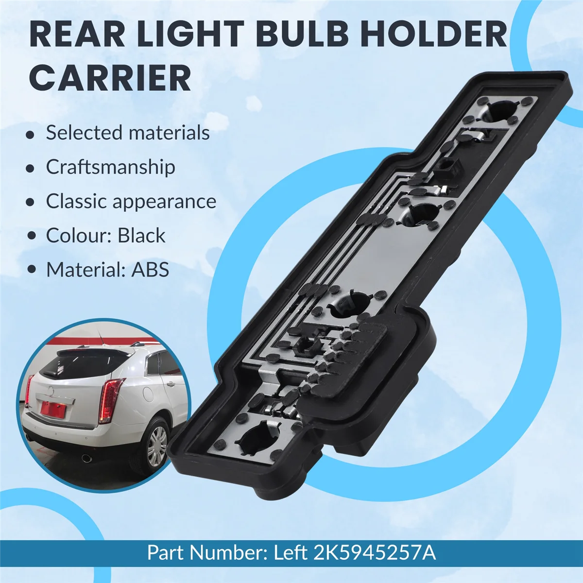 Für VW Caddy 2004-2015 Hinten Rücklicht Lampenfassung Träger/Rücklicht Platine Links 2K5945257A