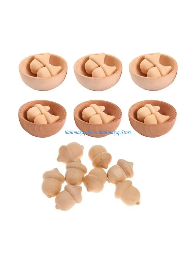 573B Trendy Acorns Bowl Necklace Pendant for Women Winter Costume Decors Romantic