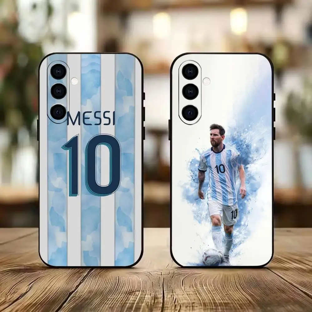 GOAT MESSI Schwarze weiche Silikon-Handyhülle für Samsung A73 20,21,22,31,32,52,53,72