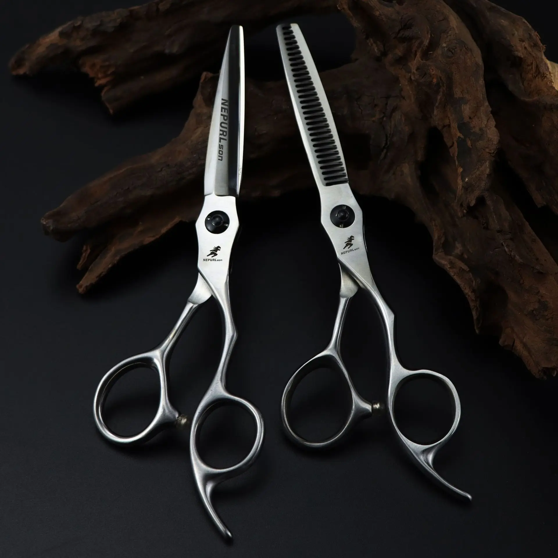 NEPURLSON 6.0-inch high-end matte hair scissors, hair clippers, flat scissors, fringe scissors, nail scissors