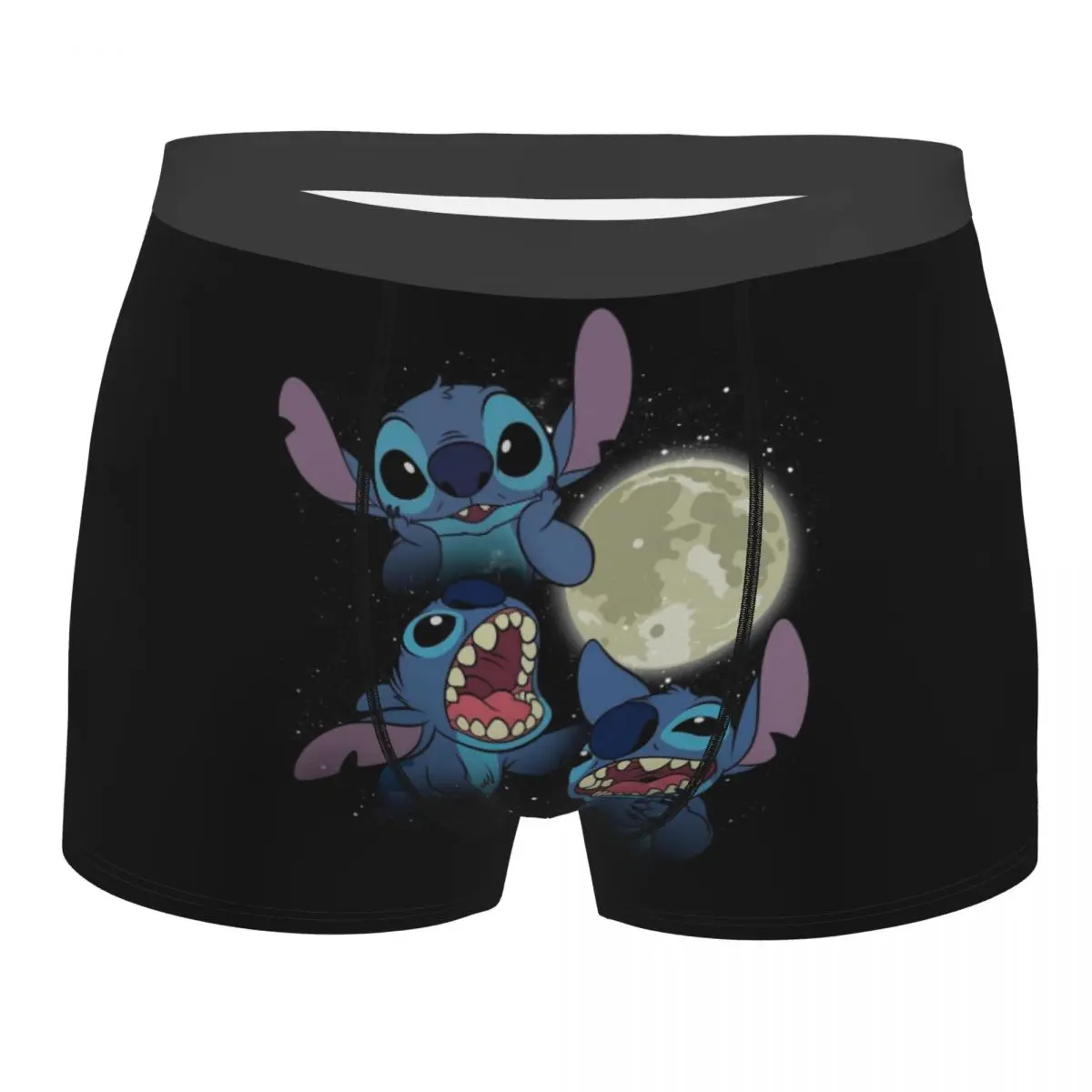 

Custom Stitch Manga Anime Boxer Shorts For Men 3D Printed Underwear Panties Briefs Soft Underpants