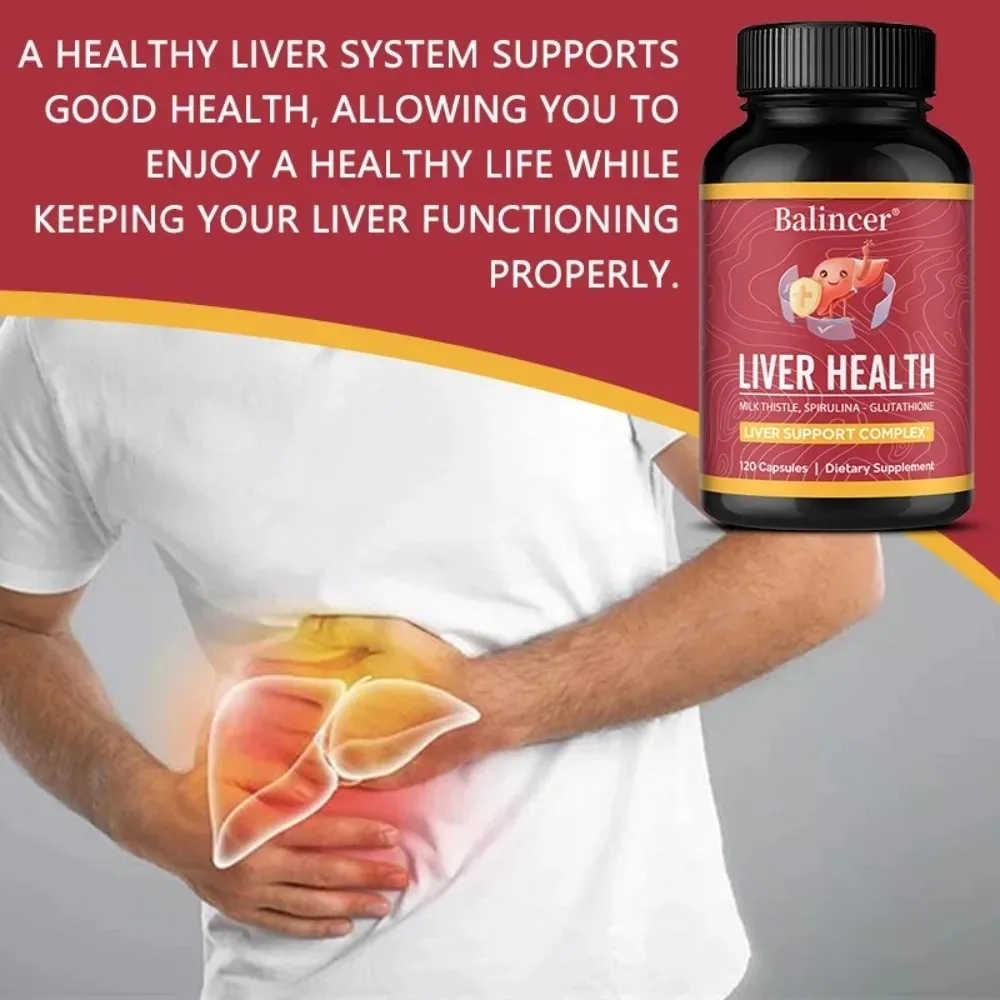 Liver Cleansing Detox Capsules Health Liver Support Colon Cleansing Repair Natural Herbal with Dandelion, Milk Thistle