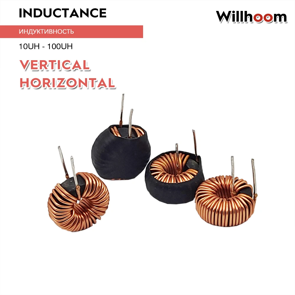 5Pcs Toroidal Inductor 5A-10A Winding Magnetic Inductance 10UH 22UH 33UH 47UH 100UH Vertical Horizontal Type Casing Option