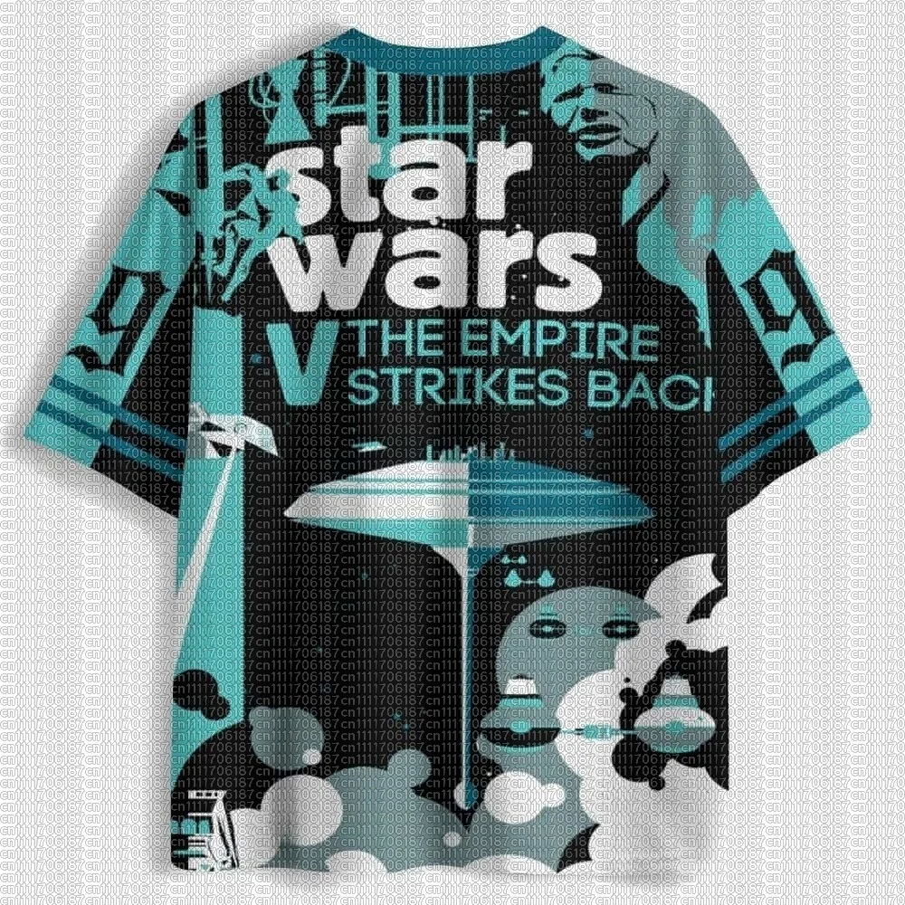 New Summer American Retro Children's Adult Star Wars Mesh Sports Jersey Breathable Casual Street Sci-fi Fan T-shirt Large Size