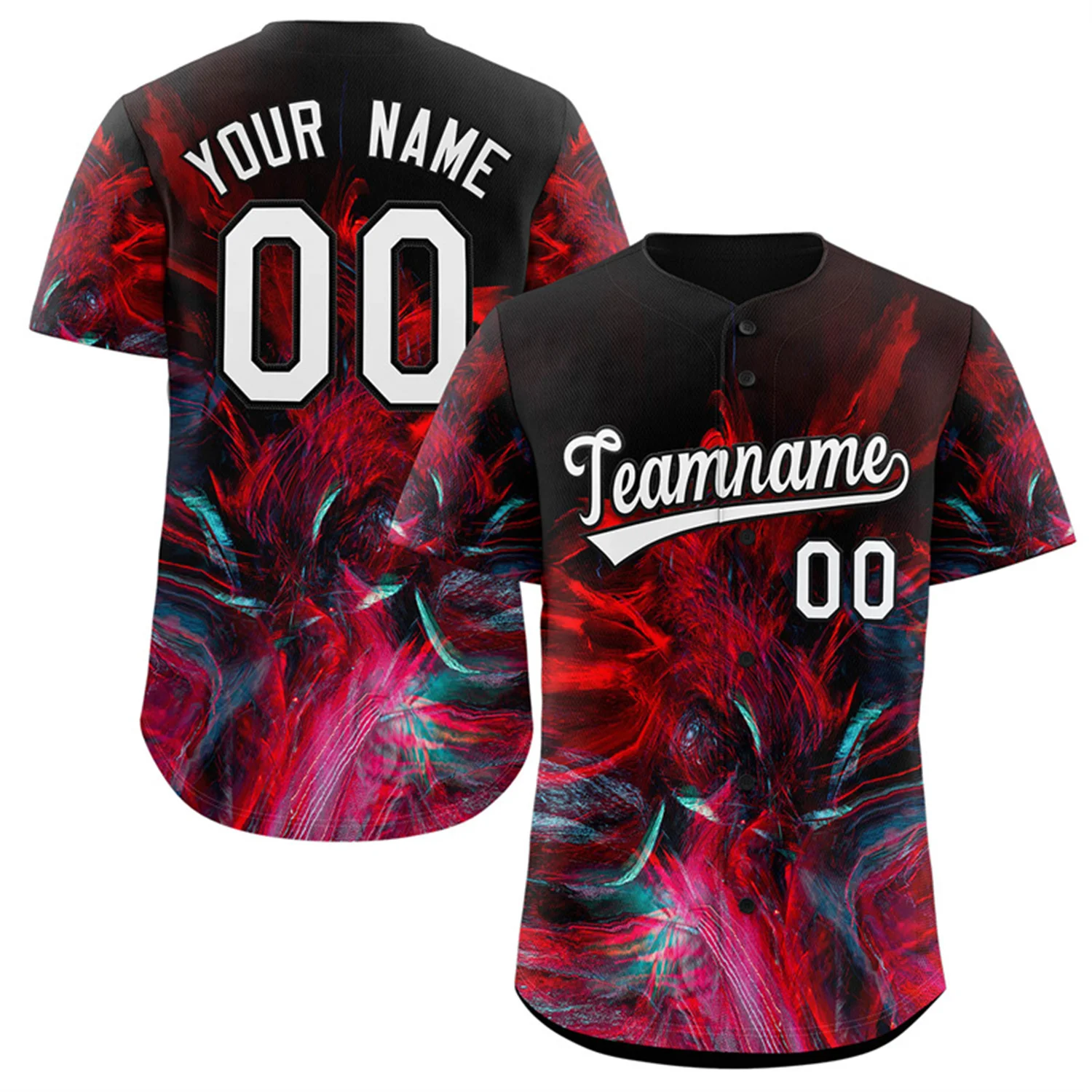 Picture 6: Personalized Custom Baseball Jerseys Beach Style Printed Personalized Name/Number/Logo Training Game/Party Team Uniform For Men