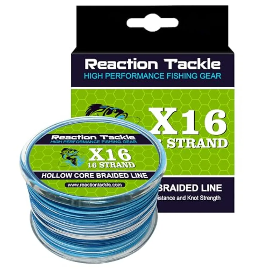 

Hollow Core Braided Fishing Line 16 Strand Braid Knotless Splice Leader Connections for Freshwater or Saltwater Fishing Line