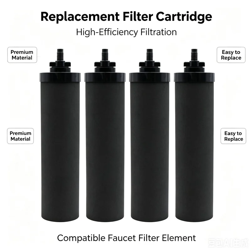 Water Filter Replacement for Berkey BB9-2 Black Activated Carbon Filters, Compatible with Berkey Gravity Water Filter System