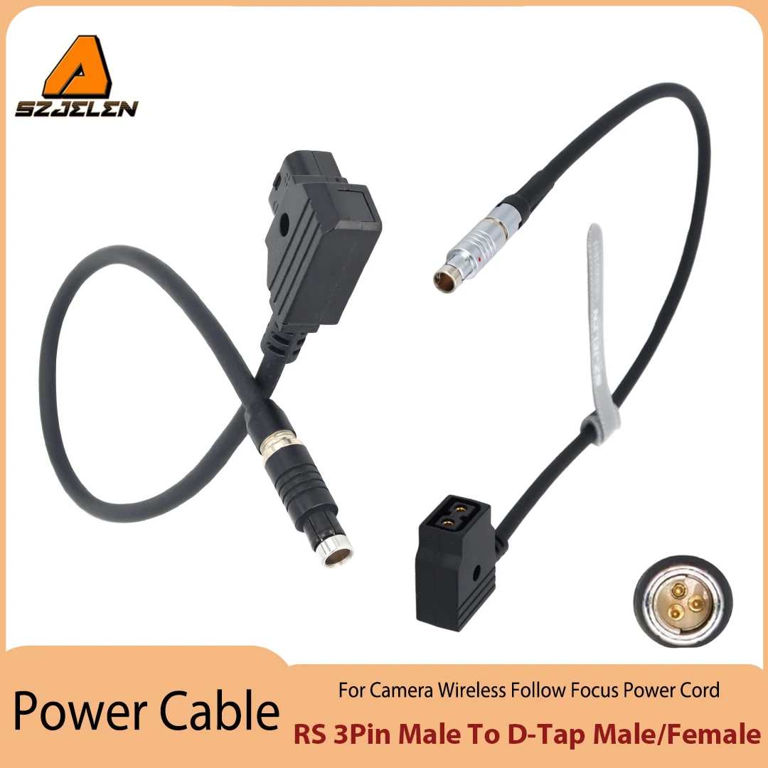 Hot Sale RS 3pin Male to DTAP FEMLAE/Male Power Cable For Camera Wireless Follow Focus Power Cord
