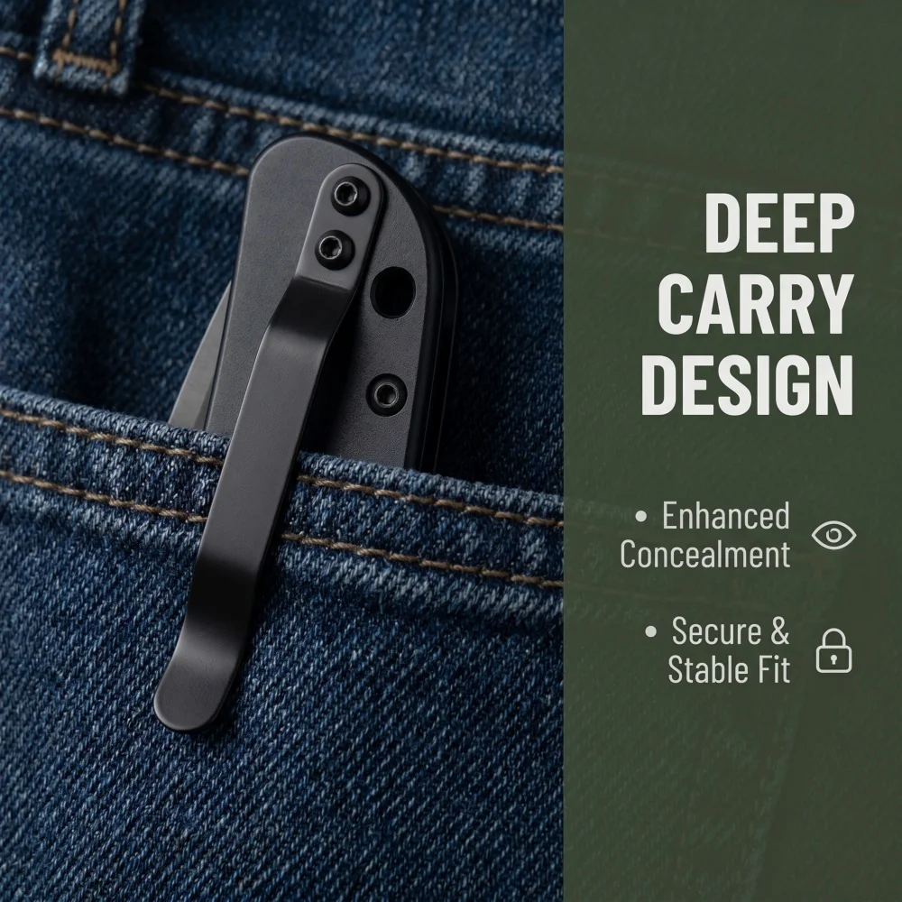 1pc Back Clip DIY Folding Pocket Knife Accessories Replacement Pocket Clip Holder for EDC Knife Modification, Multiple Styles