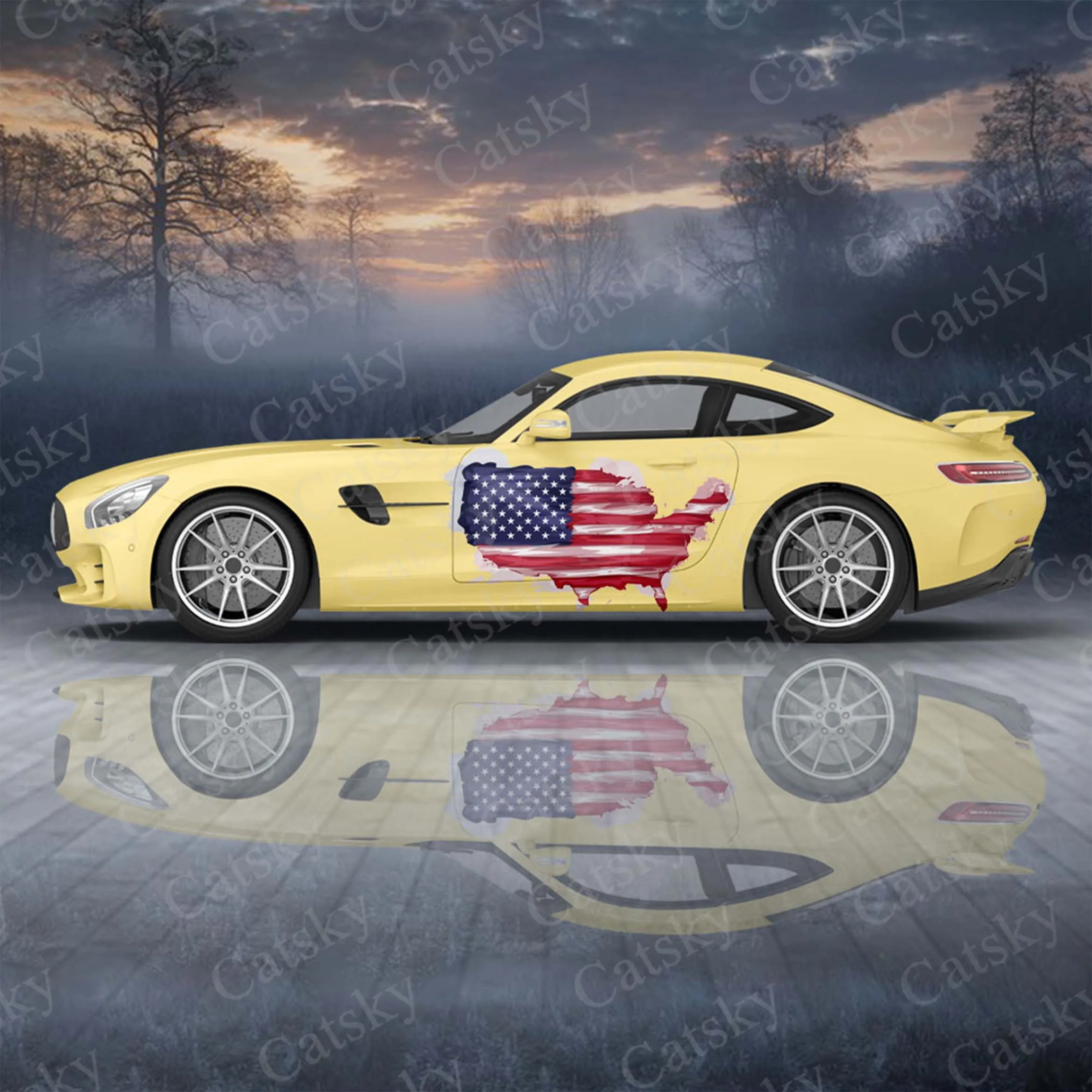

America 2 шт./компл. Автомобильная наклейка универсальная большая автомобильная наклейка для универсальной техники, автомобильная наклейка с левой и правой стороны