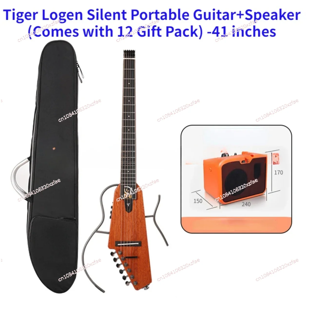 Foldable Light Tone Headless Electricity Box Guitar Mute Guitar Beginner Travel Portable