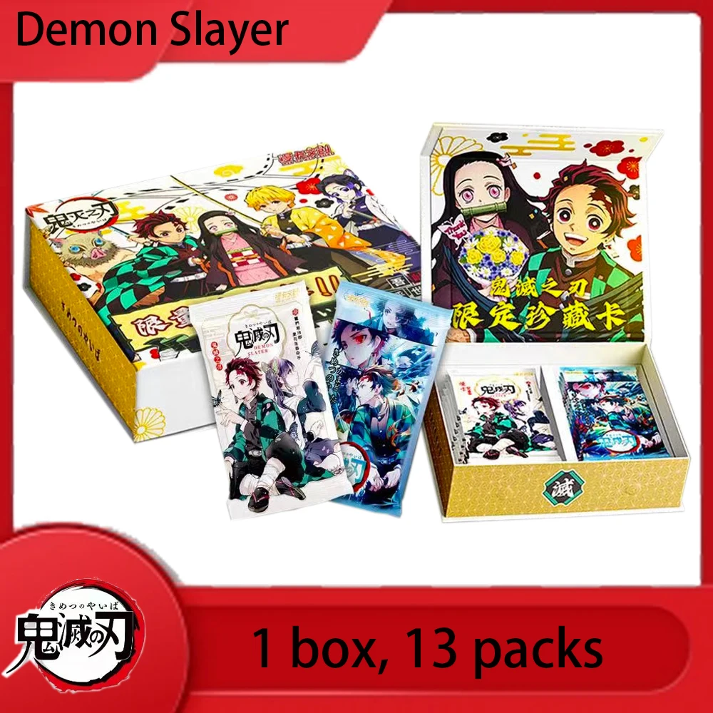 Latest Demon Slayer Collection Card TCG Anime Booster Pack Box Kamado Nezuko Rare Board Table Game Kids Birthday Toy Gift