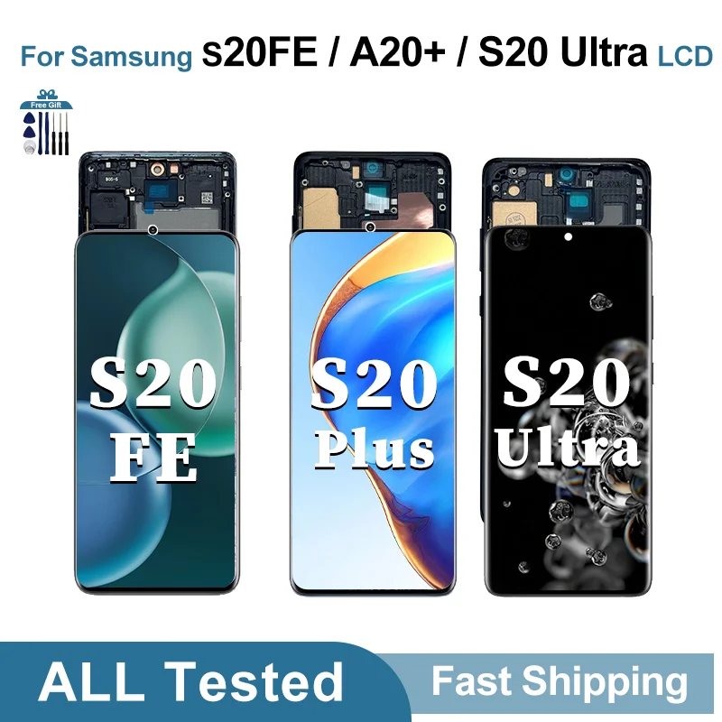 TFT For Samsung S20 Plus LCD S20 FE Display Touch Screen S20 Ultra Digitizer Assembly For SM-G780F SM-G985 LCD Replacement Parts