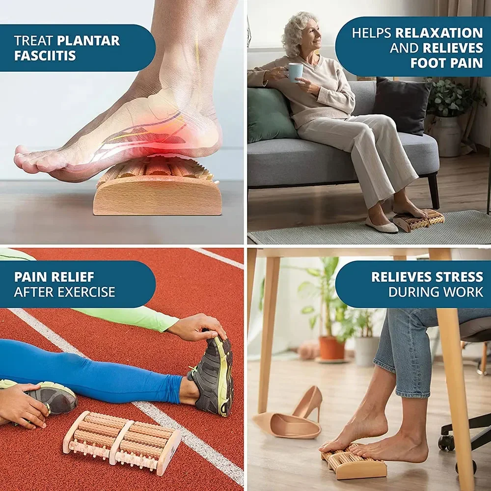 Houten Voetmassagerol Verlicht Vermoeidheid Voetpijn En Plantaire Fasciitis Plantaire Spierontspanningsmiddel Spier Relax Home Gym