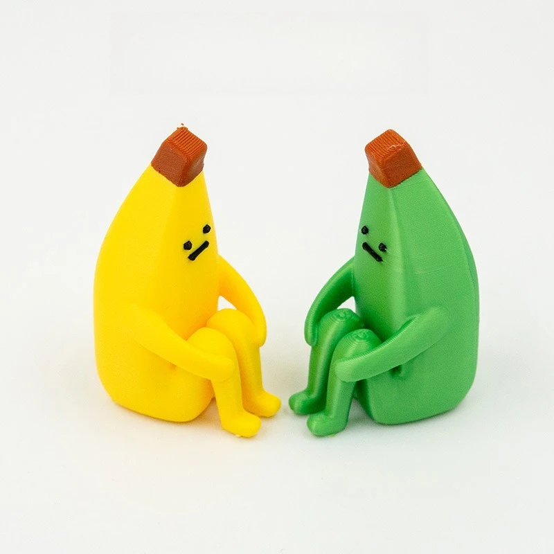 Anxious Banana Statues - Creative Decor For Home, Office, Car, Ideal For Daily, Collectible Desktop Decor, Plastic Characters