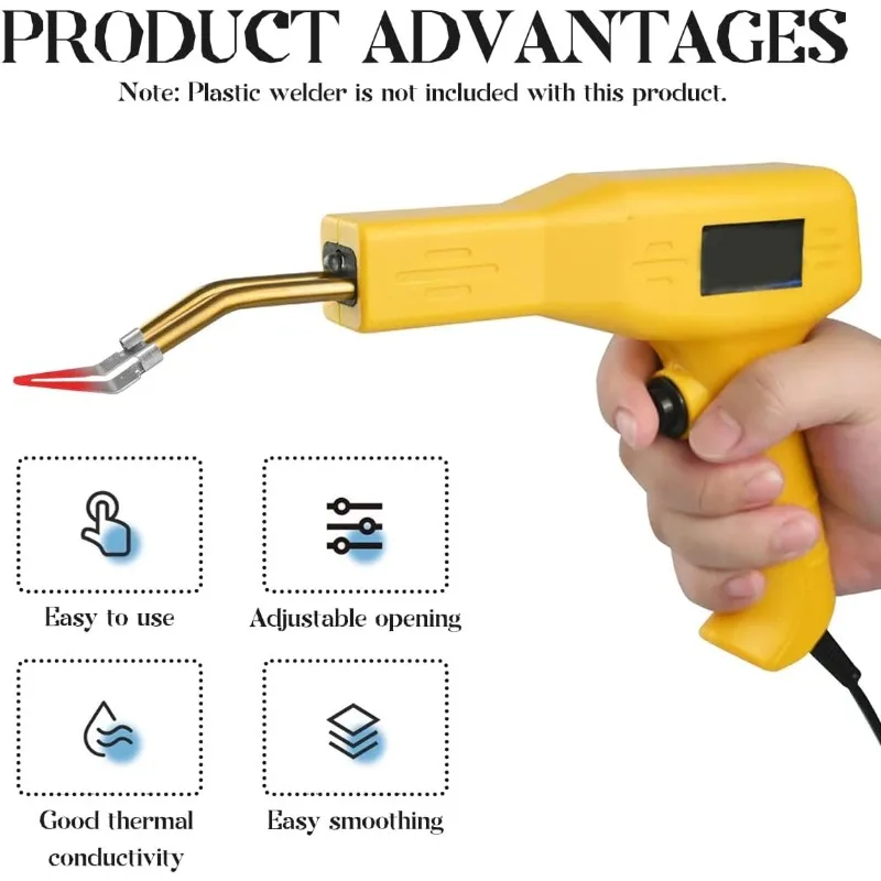 2/4PCS Stainless Steel Plastic Welding Tip Head Smooth Soldering Replacement for Plastic Welder