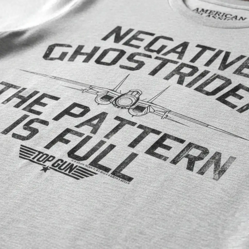 Top Gun Negative Ghostrider The Pattern is Full T-Shirt F14 Tomcat Fighter Jet Movie Quote Tee Sam