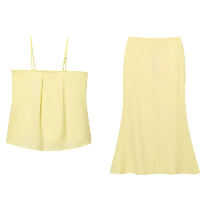 

Лето 2023. Женская свободная повседневная юбка-миди с открытыми плечами Faion Set круглые брюки Ne ort Sve ort No Brand Registered ...