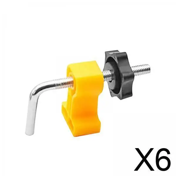 

6x Carpenter Clamping Tool for Right Angles, Orange Design for Picture And Shelves