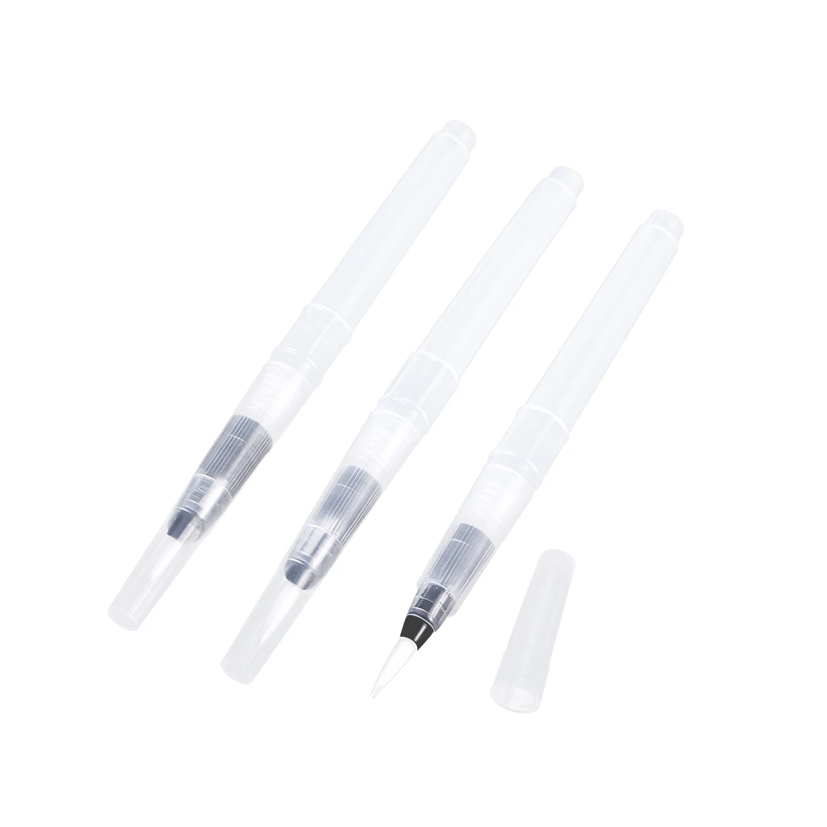 3Pcs Watercolor Pen Set with Refillable Barrel for Easy Blending Fast Painting on Trip Or Home Use Wash Under Water After Use