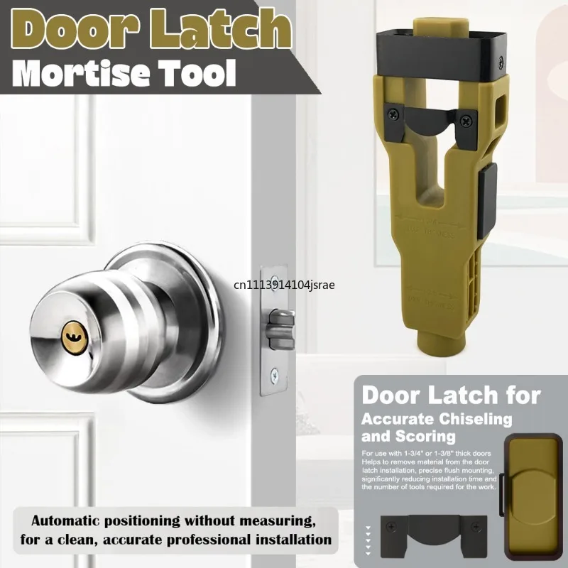 Carpentry Installation Hardware Tools, Door Latch Mortise Cutting Tool Kit for Material Removal and Door Lock Fitting