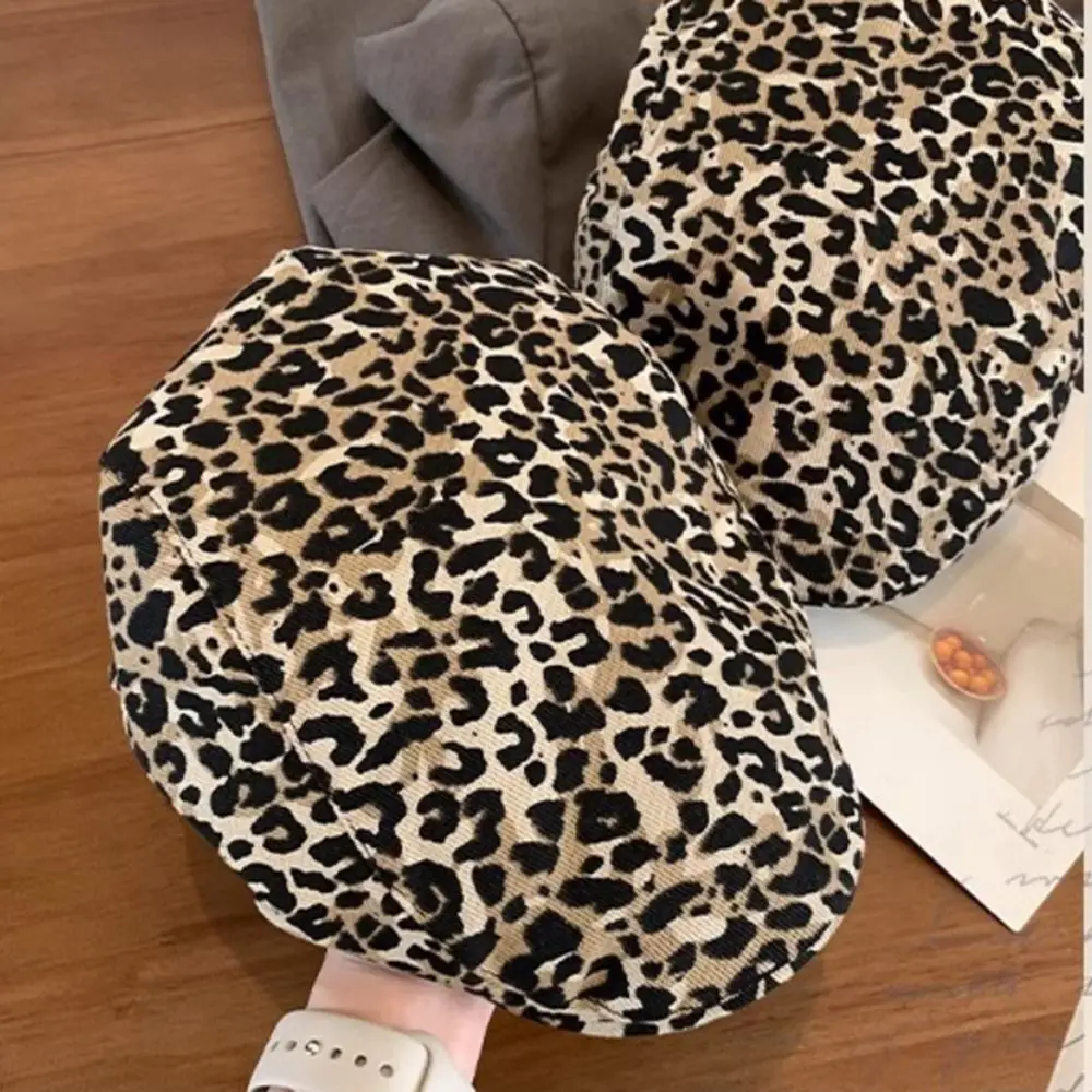 للجنسين ليوبارد طباعة موزع الصحف قبعات الرجال الرسامين البريطانيين القبعات الخريف الشتاء القبعات قابل للتعديل شقة بلغت ذروتها قبعة الهيب هوب القبعات