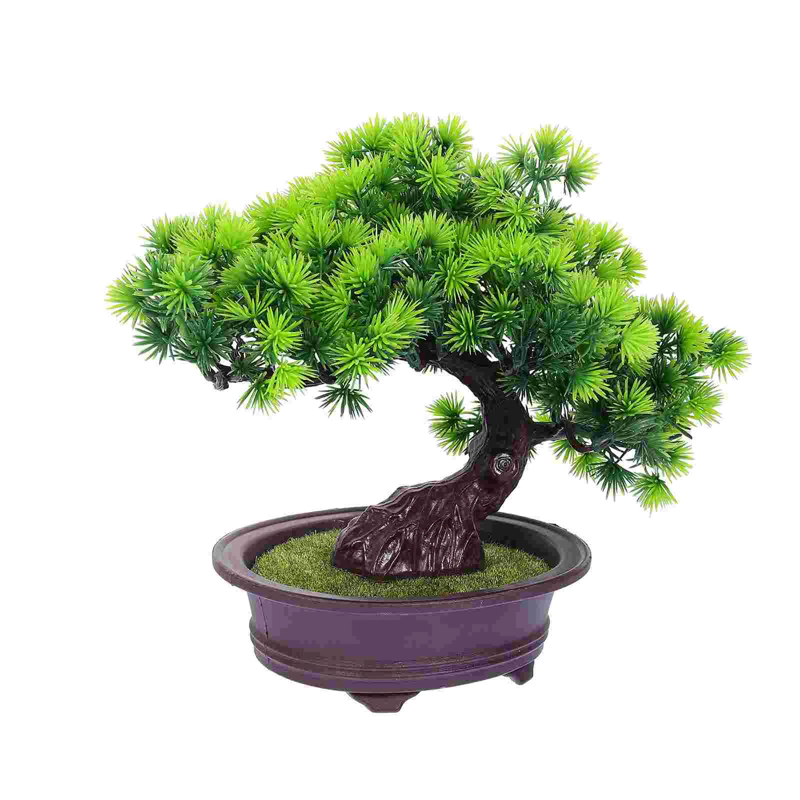 Artificial Pine Tree Potted Decoration Simulation Bonsai nament Bright Color Lifelike Shape Elegant Home Office Decor Stylish