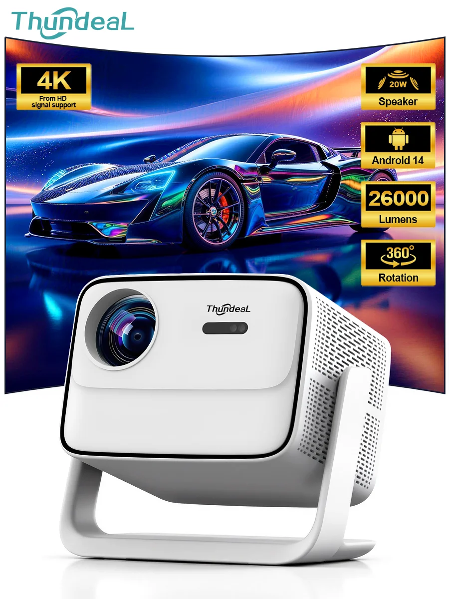 ThundeaL TD99Mini Full HD 1080P 4K Portable Beam Smart Projector Android WiFi TD99 Mini Home Theater Cinema Multimedia Projector