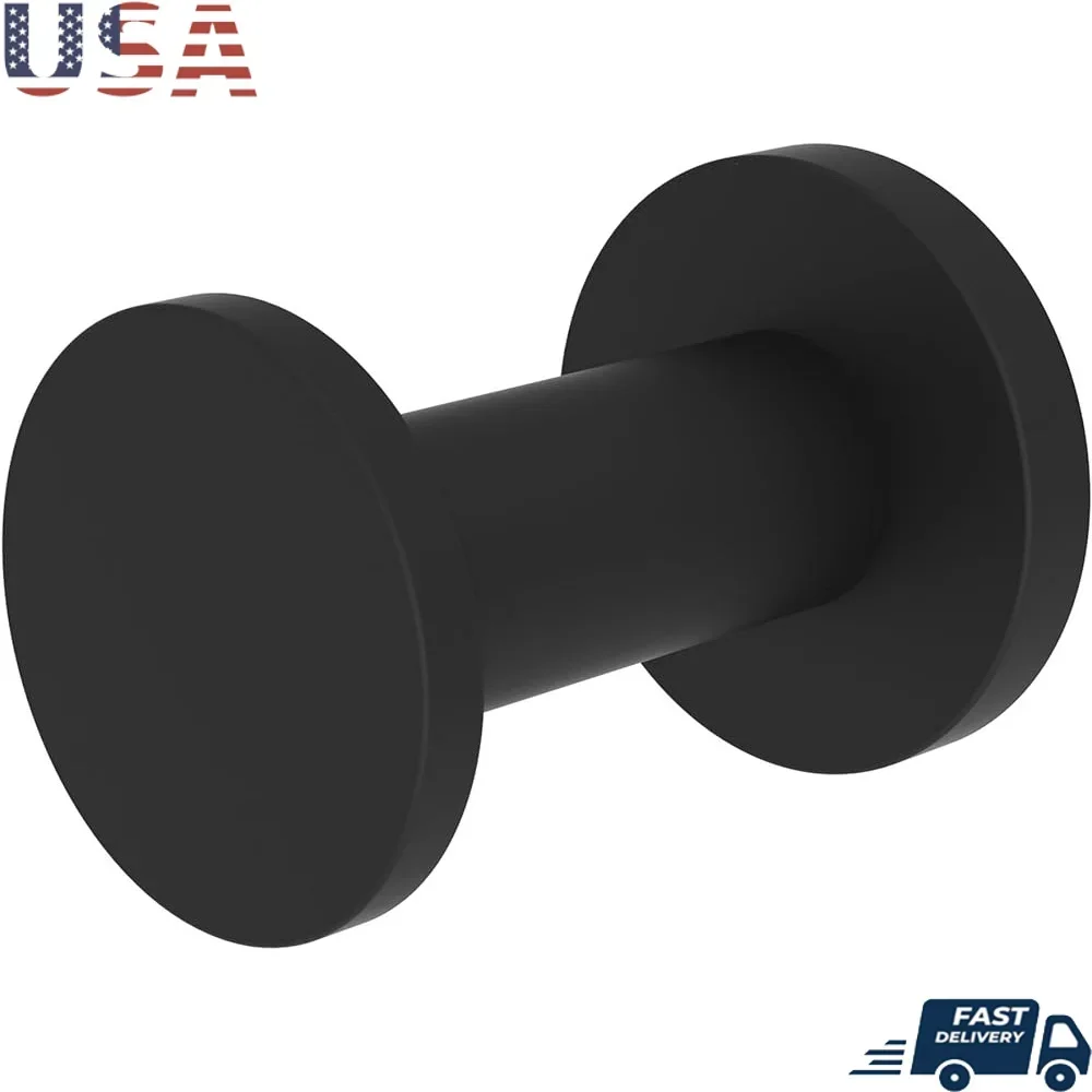 

Matte Black Robe Hook Brass Solid Construction Wall Mount Towel Holder Durable Easy Installation Bathroom Accessory