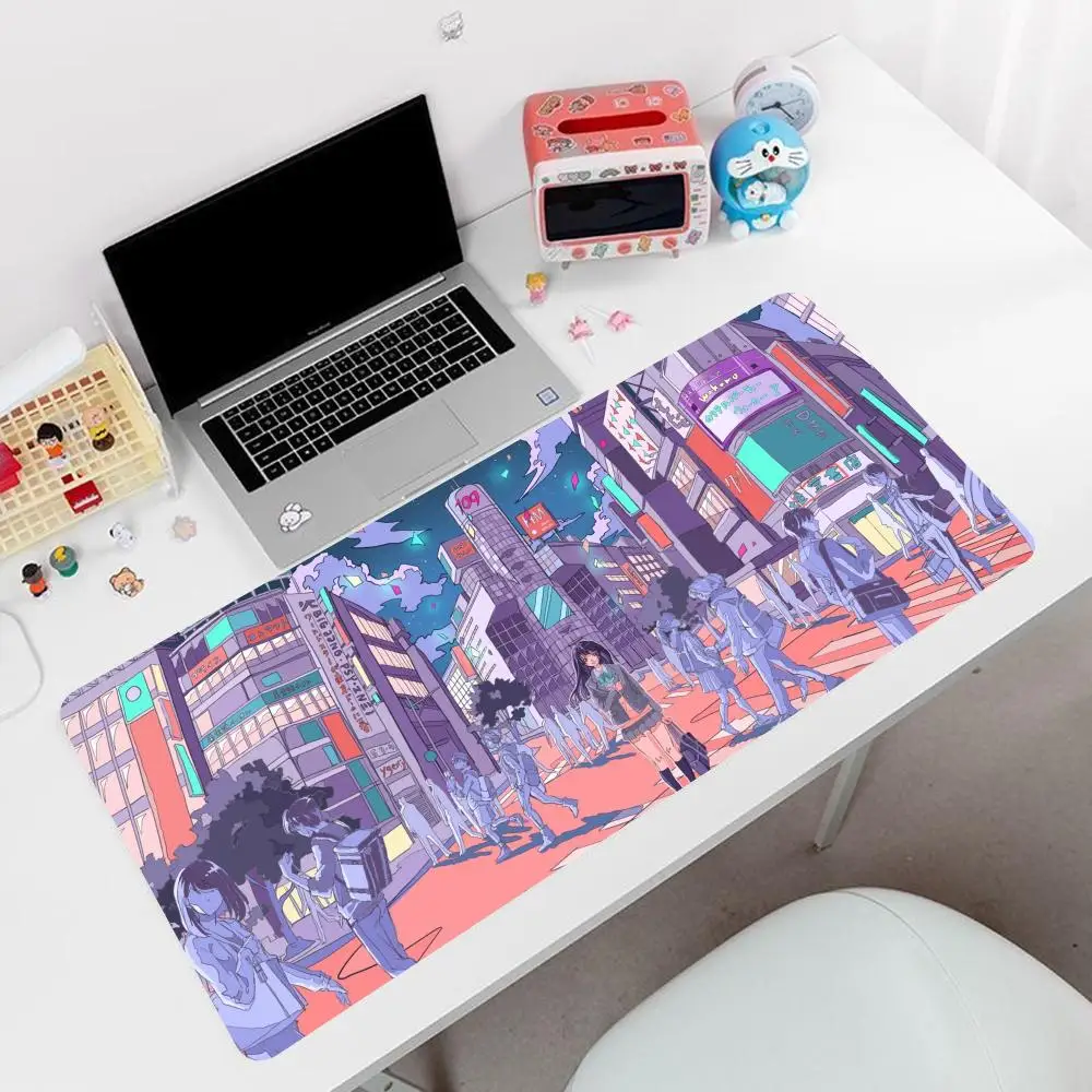 Anime B-Boys City Mouse Pad valorant Large Gaming Mouse Pad 900X400MM XXL Desk Mat Non-Slip Rubber Game Mouse Mat Computer Keybo