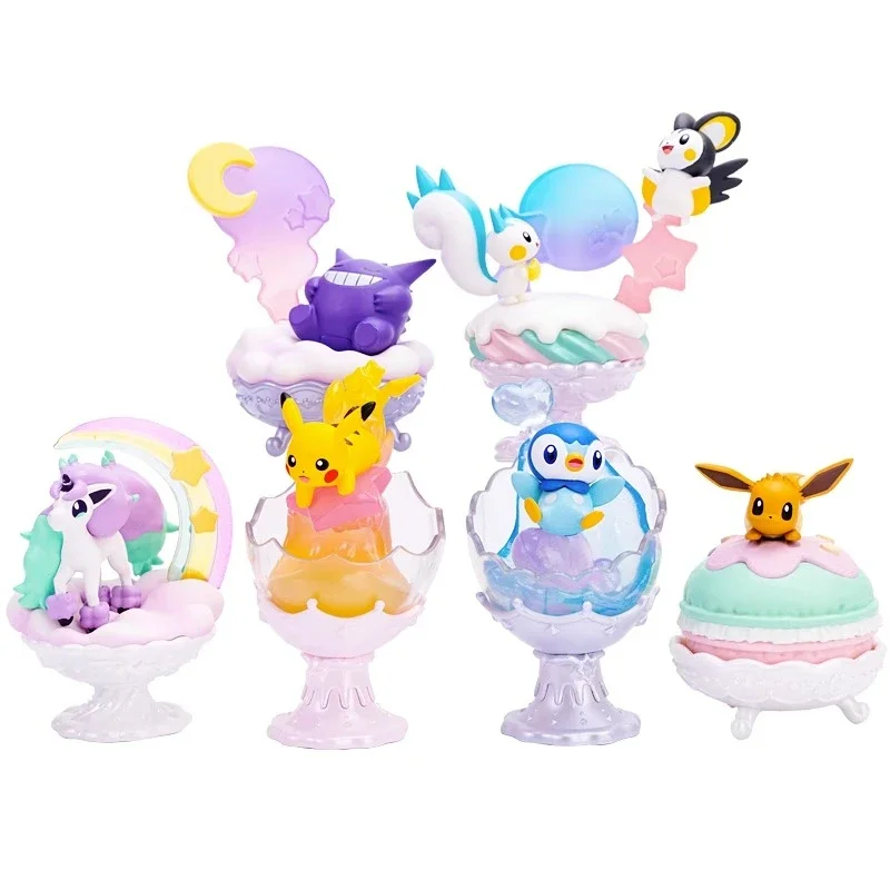 Pokemon model sweet collection series mini miniature desktop decoration Kawaii children's toys Pachirisu Ponyta Gengar figure