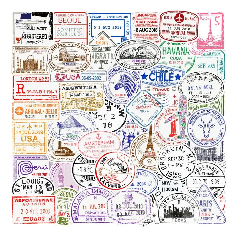 Autocollants de bâtiments célèbres du monde, stickers de voyage, ville, paysage, repère, décalcomanies, DIY, pour téléphone, bagages, ordinateur
