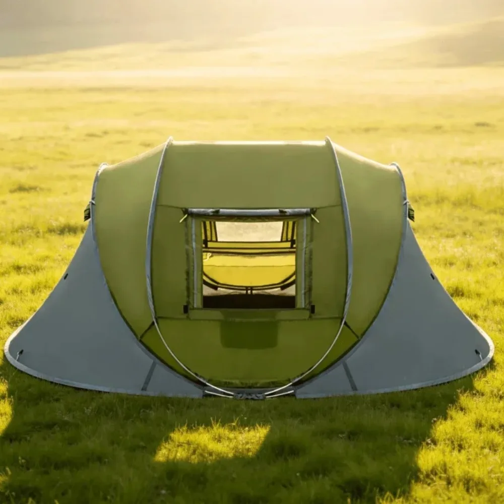 Multi Person Pop Up Tent Portable One Bedroom Outdoor Camping Tent Easy Setup Waterproof Large Space Family Tent For 2 3 4 5 6 P