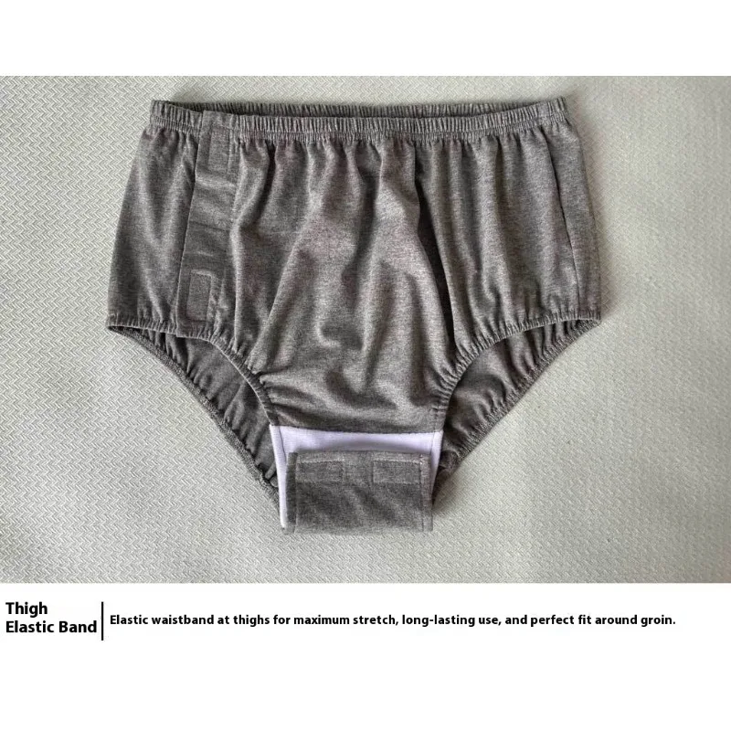 Roupa íntima de virilha aberta, pacientes acamados, cuidados com incontinência, cuecas laváveis reutilizáveis, calças triangulares abiertas completas para idosos