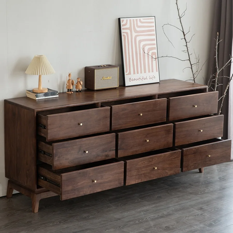 

All solid wood storage bucket cabinet Bedroom living room storage storage three buckets six buckets nine bucket cabinet