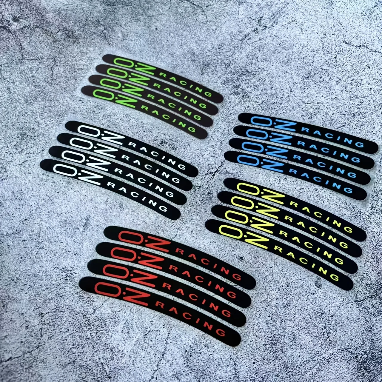 Autocollants réfléchissants pour roues OZ Racing (4 pièces/ensemble), autocollants universels pour jantes de moto et de voiture