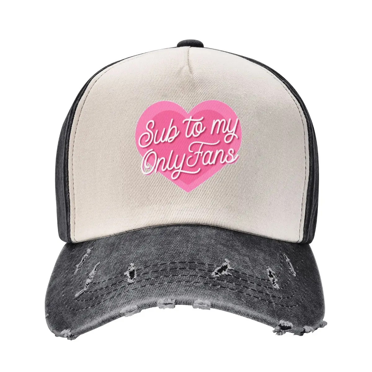 Sub to my OF Heart Aesthetic Egirl Y2K Baseball Cap Cosplay Snapback Cap Luxury Woman Men's