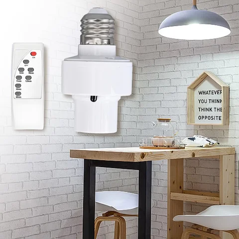2026 Smart LED Lampholder E27 AC85-265V with Infrared Remote, Timer, Color Changing, Universal Socket, Easy Install for Home Use