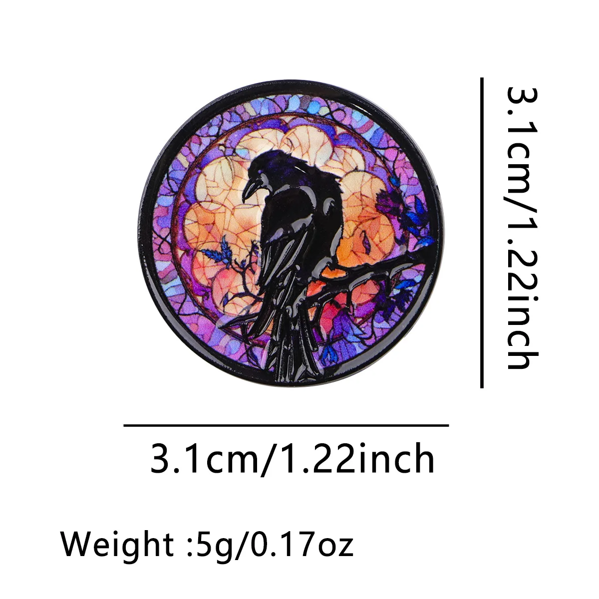 Classical Pattern Crow Men Women Brooch for Clothes Lapel Pins for Backpack Enamel Pin Metal Badges Fashion Accessories
