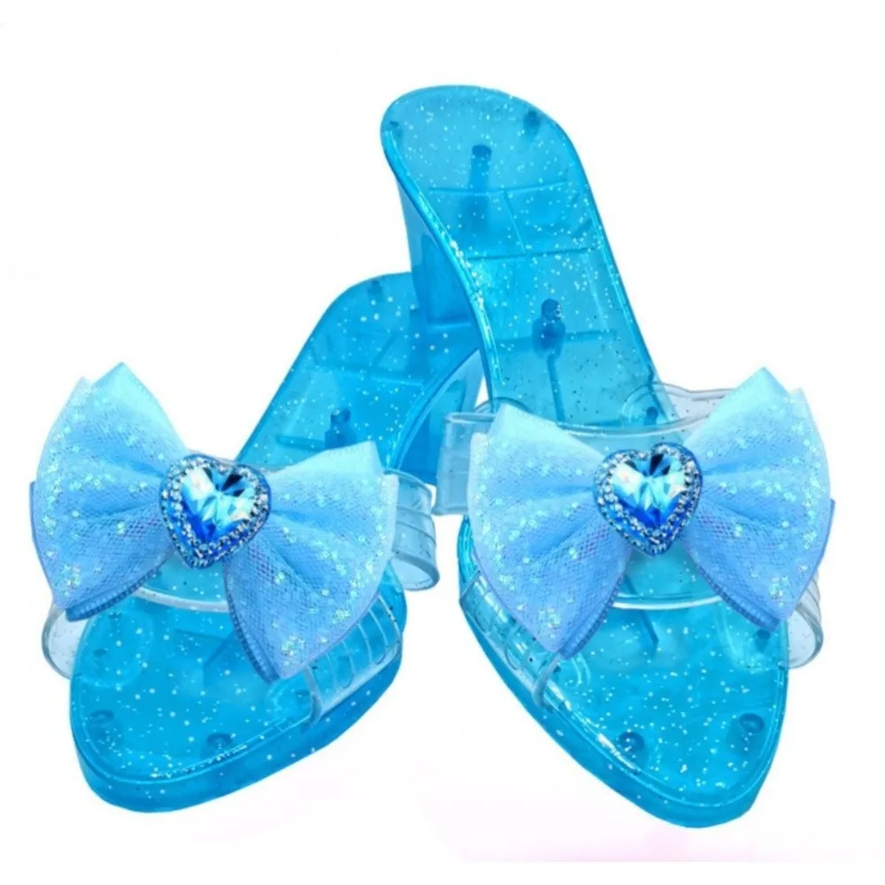 Pretend Play House Games Princess Crystal Shoes Special Occasion Decorators for Stage Masquerade Children's Makeup Simulation