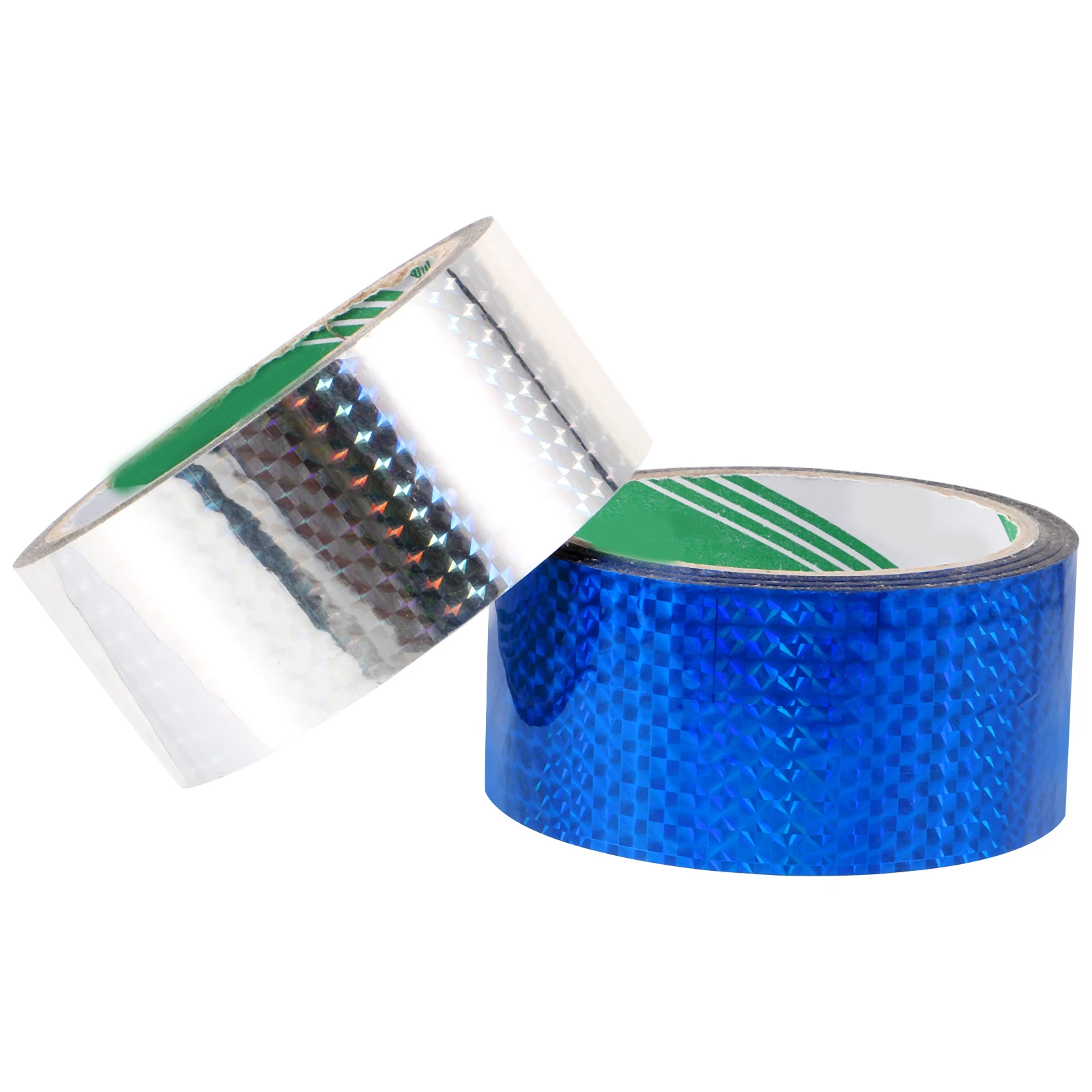2 Rolls 50m x 4.5cm Silver Blue Silent Packing Tape Strong Adhesive Multi Function Carton Shipping Accessories